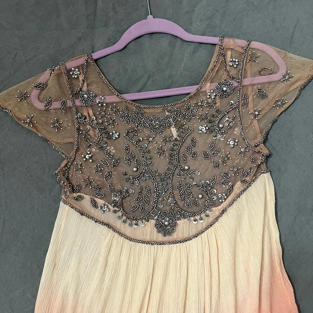 Free People Sunset Ombré Beaded Tunic Dress - Picture 6 of 16